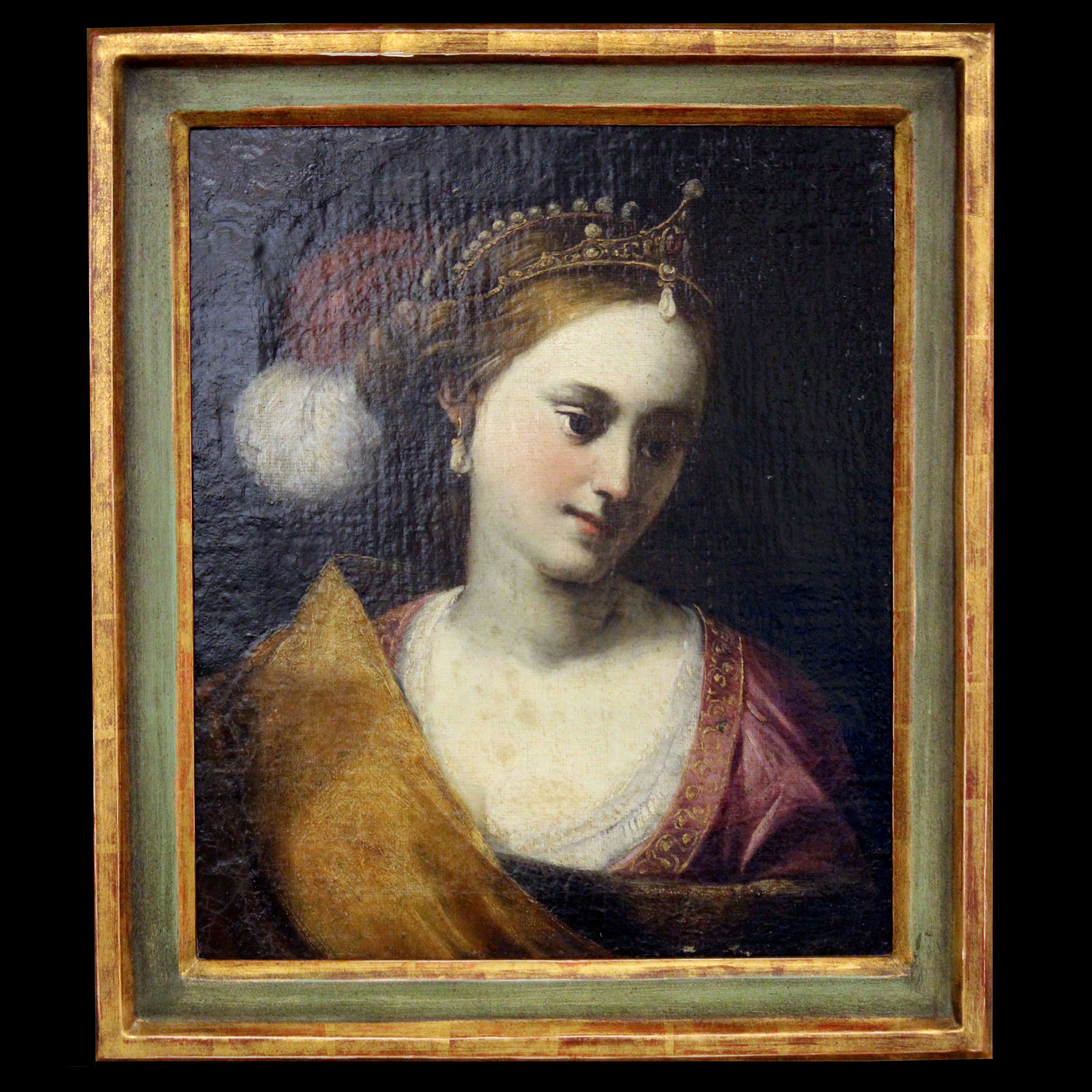 Oljemålning, Oidentifierad konstnär, 1600/1700-tal, porträtt, olja på duk, 56x48 cm